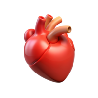 3d humano corazón icono transparente png