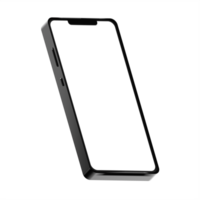 a mockup black smartphone on a tram png