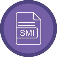 smi archivo formato línea multi circulo icono vector