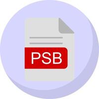 PSB File Format Flat Bubble Icon vector