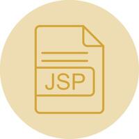 jsp archivo formato línea amarillo circulo icono vector