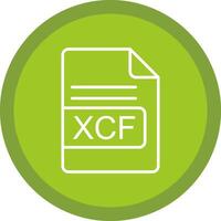 xcf archivo formato línea multi circulo icono vector