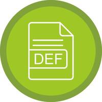 DEF File Format Line Multi Circle Icon vector