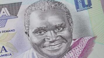 10 Sambia Kwacha National Währung legal zärtlich Banknote Rechnung Bank 4 video