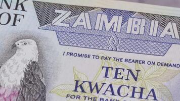 dix Zambie kwacha nationale devise légal soumissionner billet de banque facture banque 3 video
