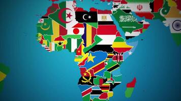 demokratisk republik kongo Karta flagga Land nation översikt värld rörelse grafik video