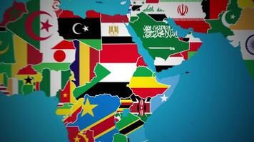 Ethiopie carte drapeau pays nation contour monde mouvement graphique animation video