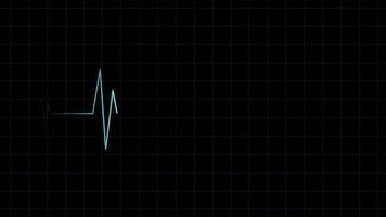 Blue heartbeat pulse indicator monitor animation dark background 3 video