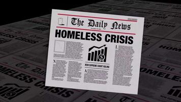 Homeless newspaper motion graphics animation video