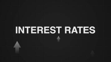 Interest rates going up motion graphics animation video