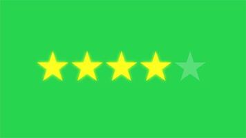 4.5 star rating customer reviews feedback concept green screen background video