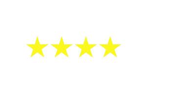 Yellow five star rating customer review feedback concept white background video