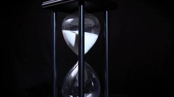 Hourglass white sand timer - Concept for time running out 8 video