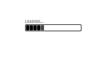 Loading bar motion graphic animation white background video