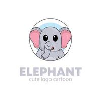 linda elefante dibujos animados icono ilustración.animal icono ilustración. plano estilo concepto linda vector