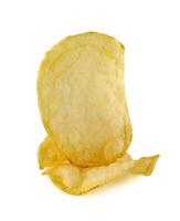 Potato chips isolated on white background. photo