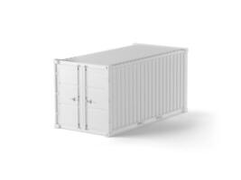 Container on white background photo