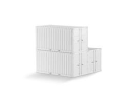 Container on white background photo