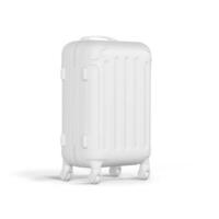 travel suitcase on white background photo