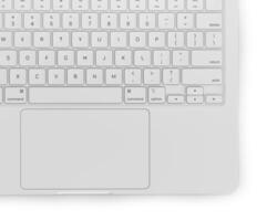 Laptop on white background photo