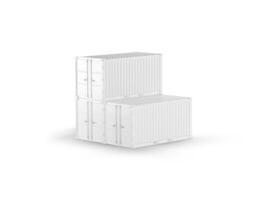 Container on white background photo