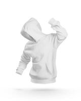 Hoodie in Action on white background photo