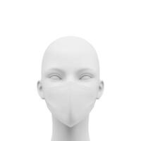 cara máscara en blanco antecedentes foto