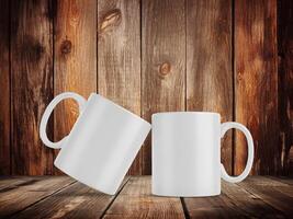 ceramic mug on white background photo