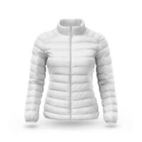 Women's Down Jacket Front View on white background photo