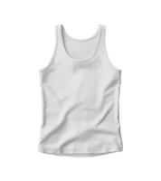 tank top top view on white background photo