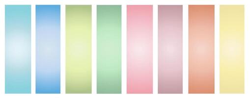 Pastel collections of color gradients backgrounds. Screen design for mobile application. Soft colored abstract gradients. vector