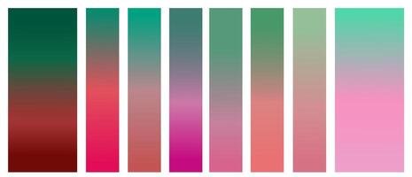 Set of gradient backgrounds. Green and pink are trendy summer colors. For graphic design. illustration vector