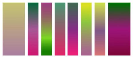 Set of gradient backgrounds. Green and pink are trendy summer colors. For graphic design. illustration vector