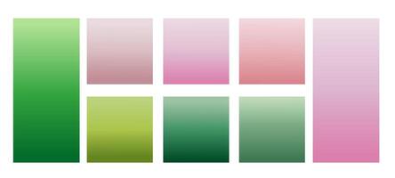 Set of gradient backgrounds. Green and pink are trendy summer colors. For graphic design. illustration vector