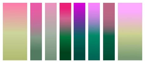 Set of gradient backgrounds. Green and pink are trendy summer colors. For graphic design. illustration vector