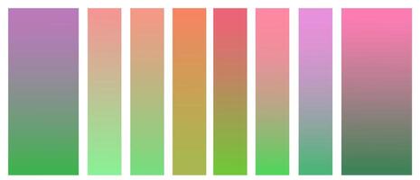 Set of gradient backgrounds. Green and pink are trendy summer colors. For graphic design. illustration vector