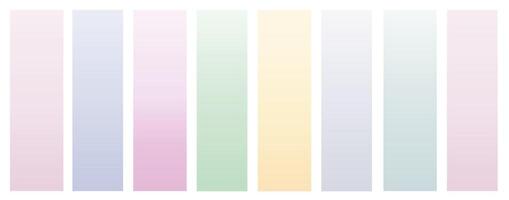 Pastel collections of color gradients backgrounds. Screen design for mobile application. Soft colored abstract gradients. vector