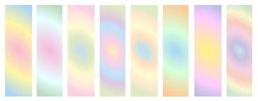 Pastel collections of color gradients backgrounds. Screen design for mobile application. Soft colored abstract gradients. vector