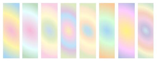 Pastel collections of color gradients backgrounds. Screen design for mobile application. Soft colored abstract gradients. vector