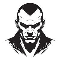 Intensity Unleashed Representation of the Angry Man Emblem vector