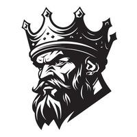 Majestic Fury Illustration of the Angry King Logo vector