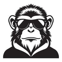 Banana Republic Chic Representation of a Monkey in Sunglasses vector