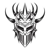 Fierce Legacy Illustration of the Angry Medieval Samurai Helmet Logo vector