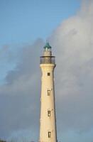 Beautiful View of the Iconic California Lighthouse in Aruba photo