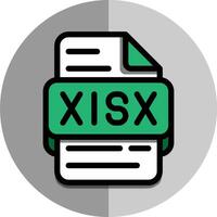 Xlsx file flat icon. spreadsheet documents and files icons. Can be used for mobile apps, websites and interfaces vector