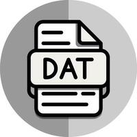 dat archivo tipo iconos con plano estilo y antecedentes. documento archivos formato símbolo icono. vector