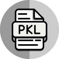 Pkl file type flat icons. document in format extension symbol icon. vector