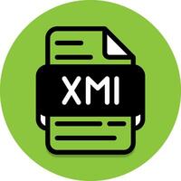 Xml file type icon. document or files data extension format. with black fill outline style vector