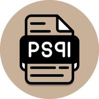 Psql file type icon. format files or document extension icons. in black fill design style. with a colored round background. vector
