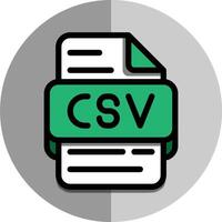 Csv file data icons. with a flat graphic design style. document files format symbol icon. vector